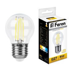 Лампа светодиодная Feron LB-61 Шарик E27 5W 2700K 25581